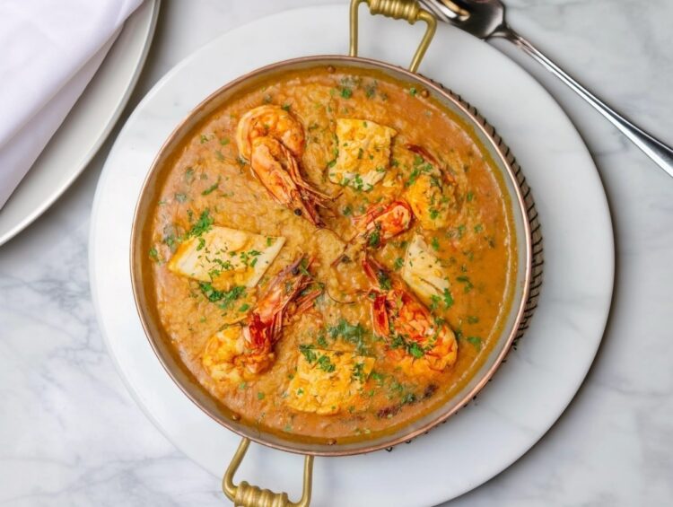 Arroz de robalo e gambas