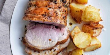 Lombo assado no forno com cerveja