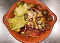 Lulas grelhadas com batata a murro
