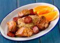 Migas à Alentejana com entrecosto
