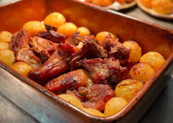 Vitela assada no forno à moda de Barroso