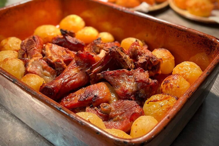 Vitela assada no forno à moda de Barroso