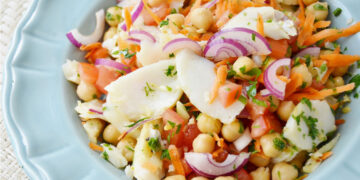 Bacalhau com grão